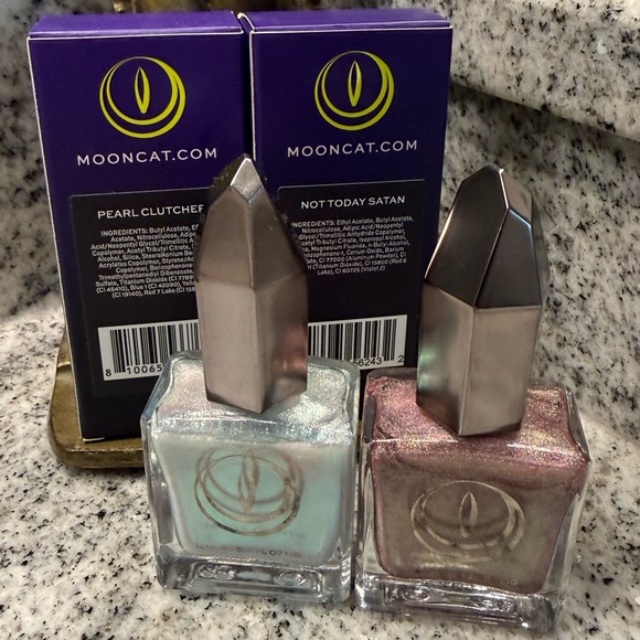 Mooncat Pearl Clutcher and Not Today Satan Nail Polish Set - Picture 2 of 15